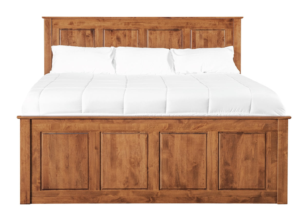 Shaker King Chest Bed - Tall 6- Drawer / 3-Drawer Pedestal & Raised Panel HB / FB
