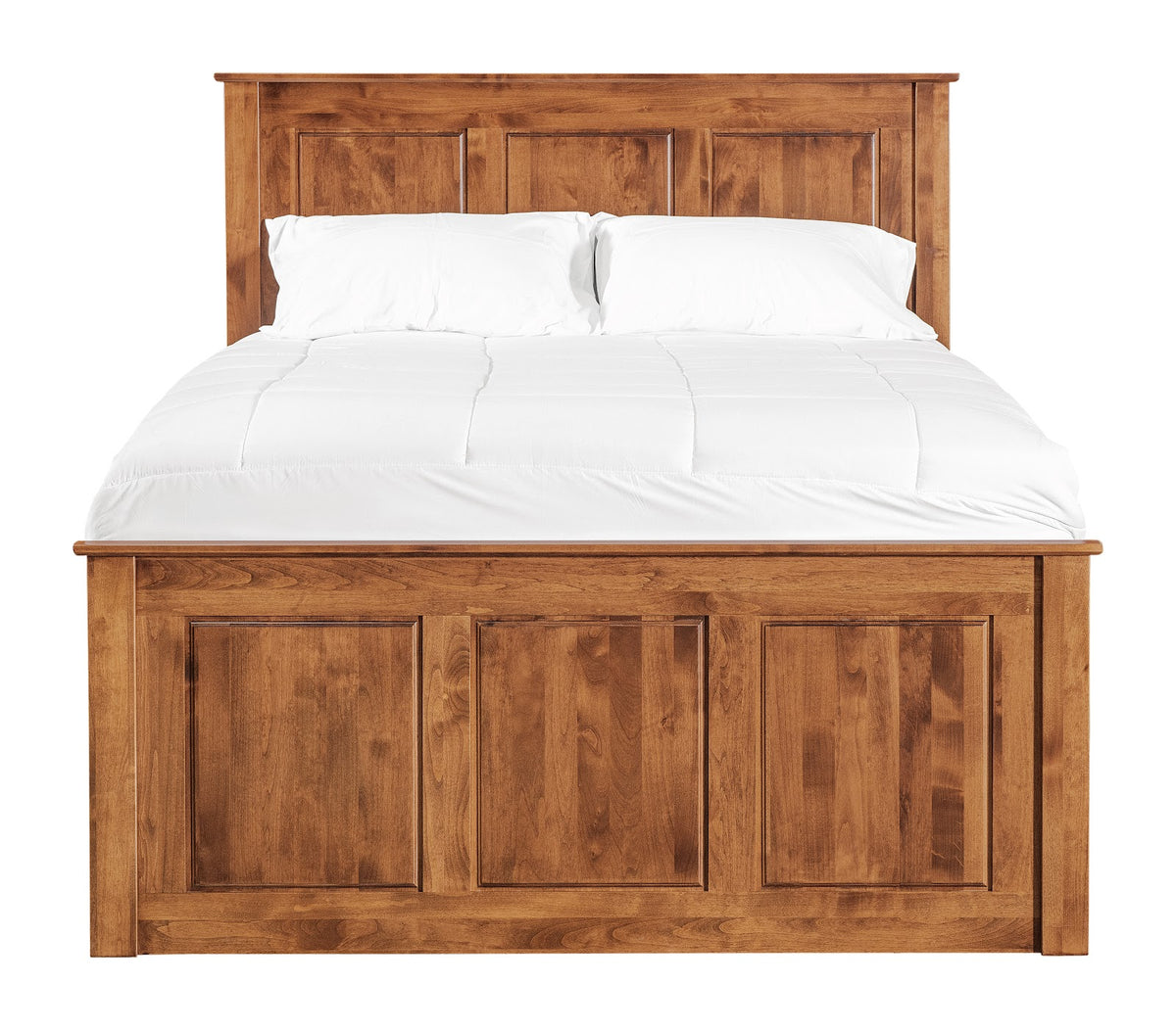 Shaker Full Chest Bed - Tall 6- Drawer / 3-Drawer Pedestal & Raised Panel HB / FB