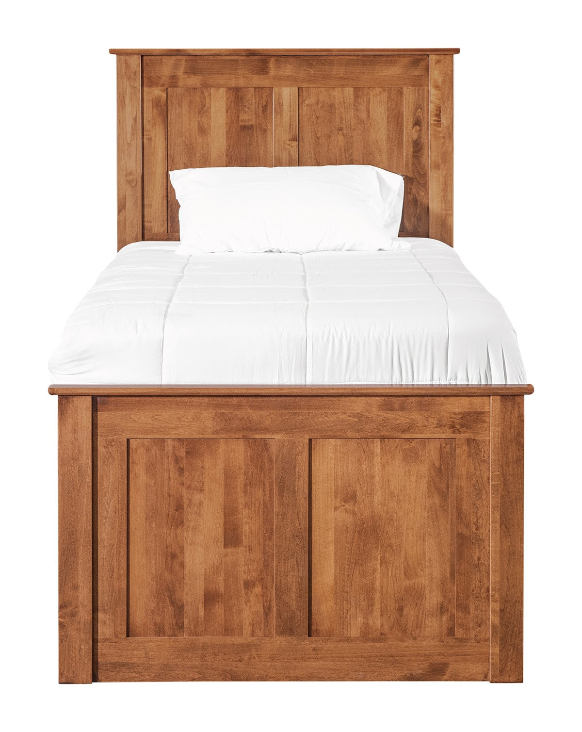 Shaker Queen Chest Bed - Tall 6- Drawer / 3-Drawer Pedestal & Raised Panel HB / FB