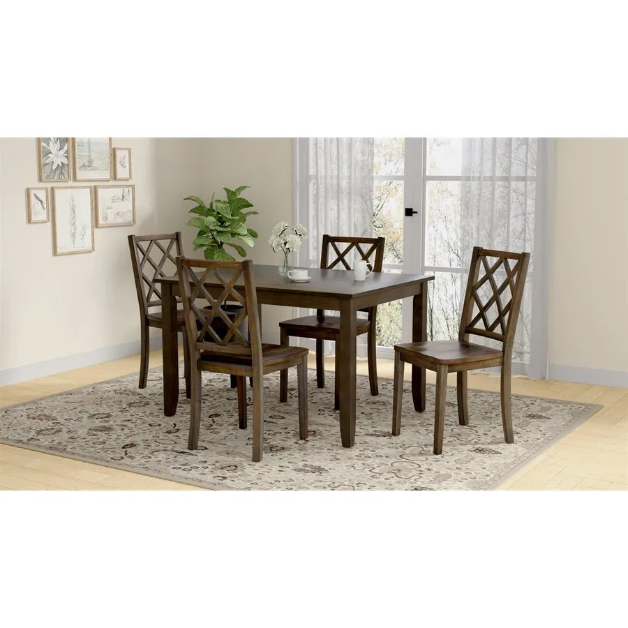 Harbor 5 Piece Dining Table Set Bitters Brown