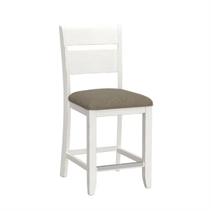 Sarasota 6 Piece Gathering Height Table Set Cocoa & Milk White