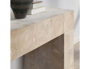 Anders Teak Wood 70" Console Table Cream Wash