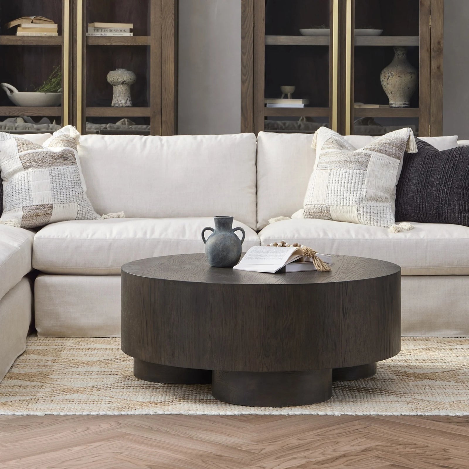 Runa Oak Veneer 42" Coffee Table Coffee Brown