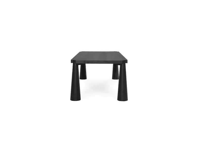 Atrop Oak Wood 102" Dining Table Ink Black