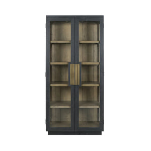 Larson Reclaimed Pine 82" Tall Cabinet Carbon Black