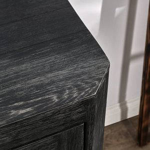 Macarthur Reclaimed Oak 4Dr Cabinet Antique Black