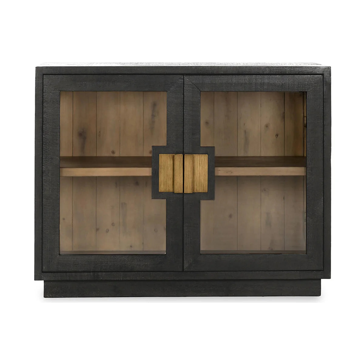 Larson Reclaimed Pine 2Dr Cabinet Carbon Black