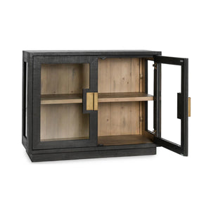 Larson Reclaimed Pine 2Dr Cabinet Carbon Black