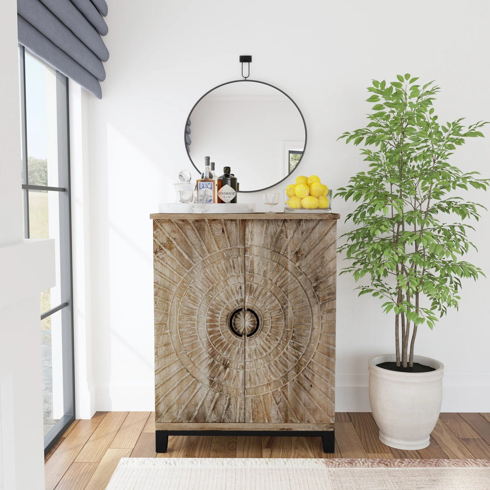Vivienne Bar Cabinet Light Gray