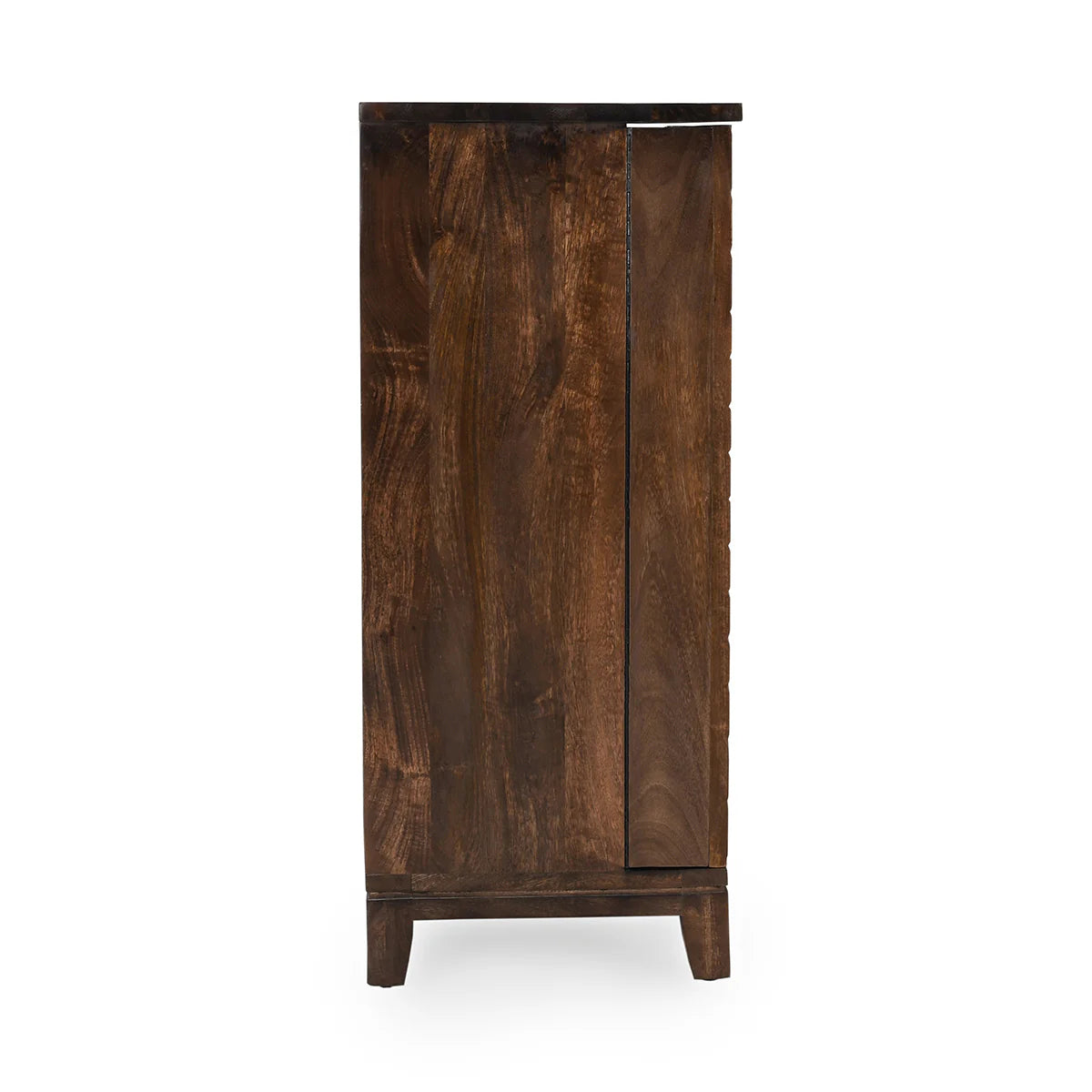 Vivienne Mango Wood Bar Cabinet Bark Brown