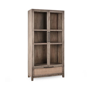 Jensen 2Dr 1Dwr Tall Cabinet Taupe