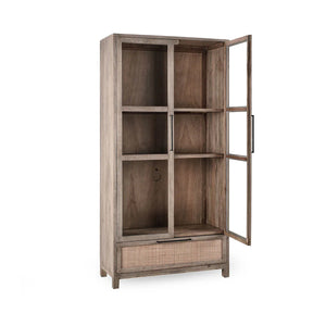 Jensen 2Dr 1Dwr Tall Cabinet Taupe