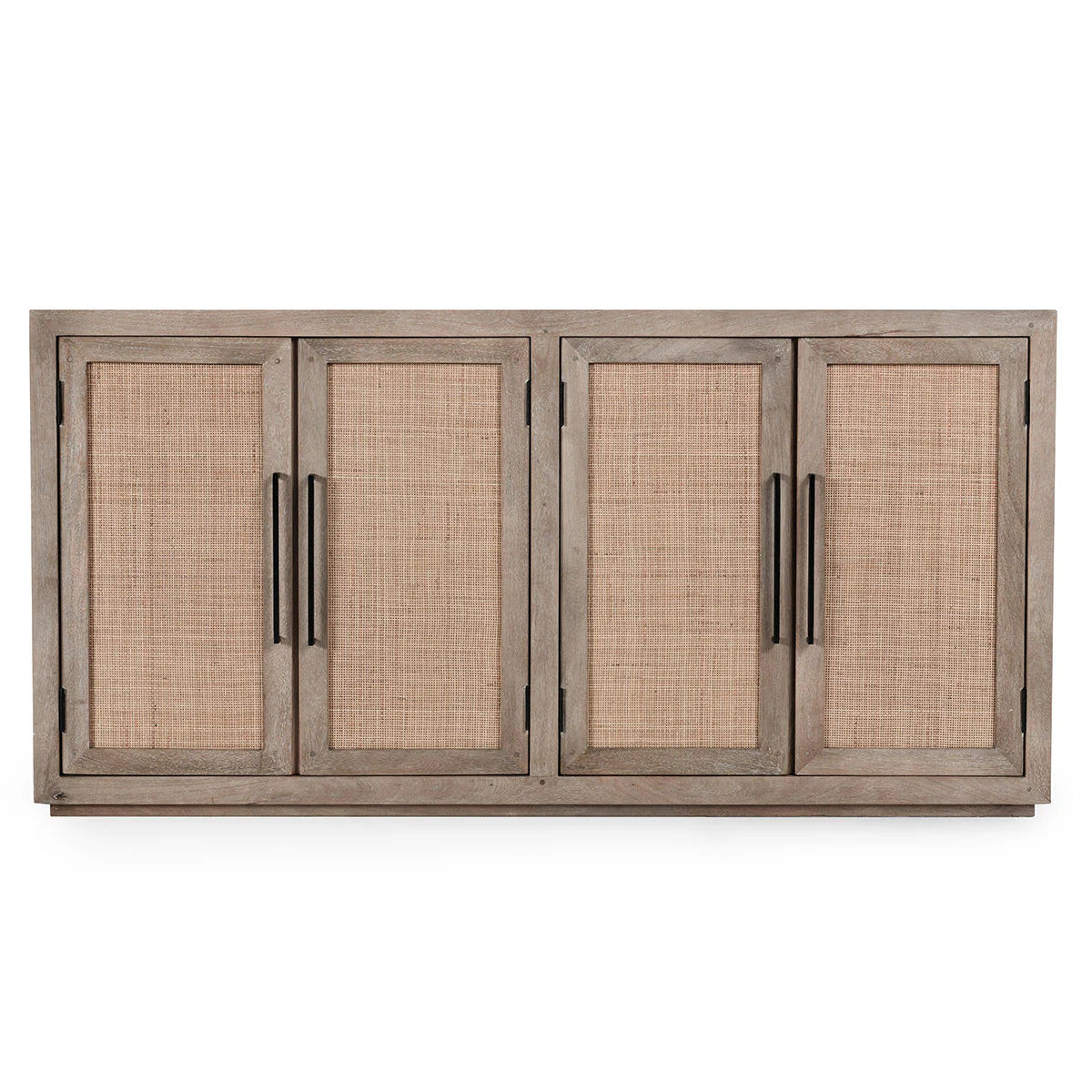 Jensen Mango Wood 4Dr Cabinet Taupe