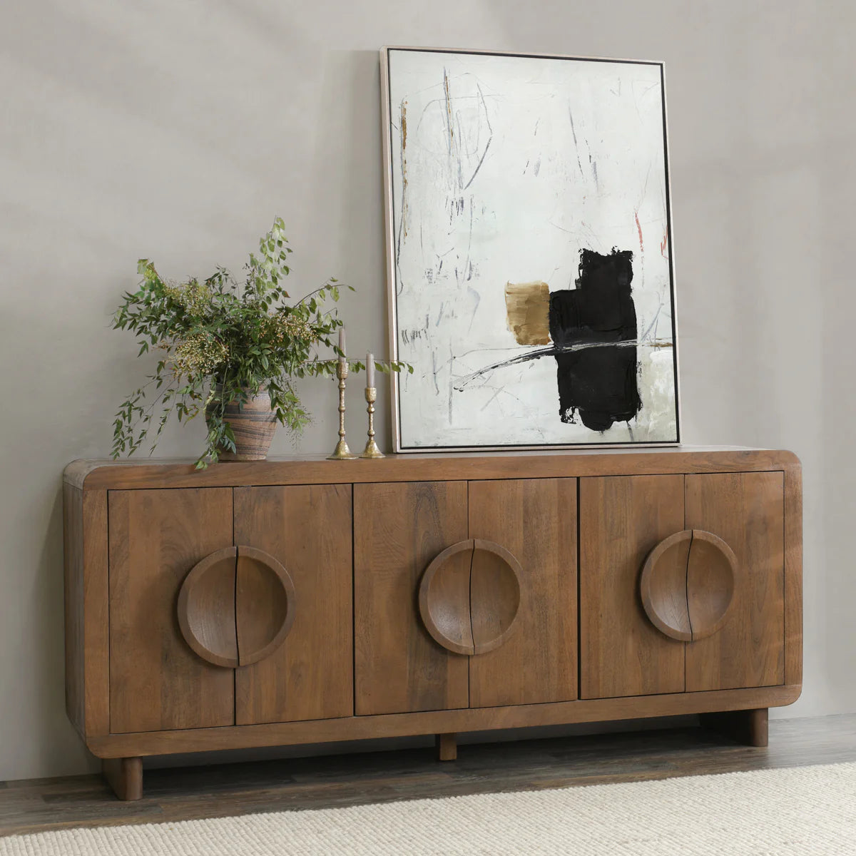 Vally Mango Wood 6Dr Buffet Natural