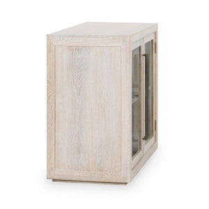 Bradley Oak Wood 2Dr Cabinet White Wash