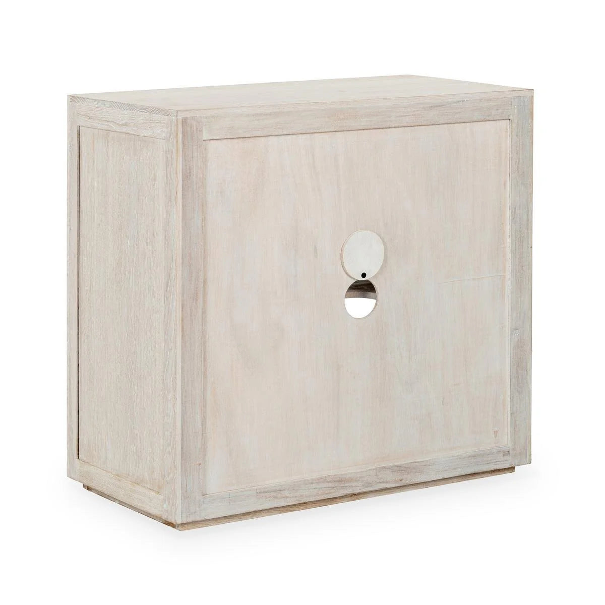 Bradley Oak Wood 2Dr Cabinet White Wash