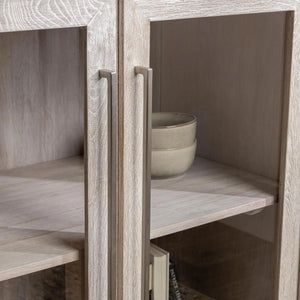 Bradley Oak Wood 2Dr Cabinet White Wash