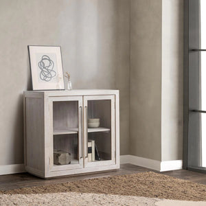 Bradley Oak Wood 2Dr Cabinet White Wash