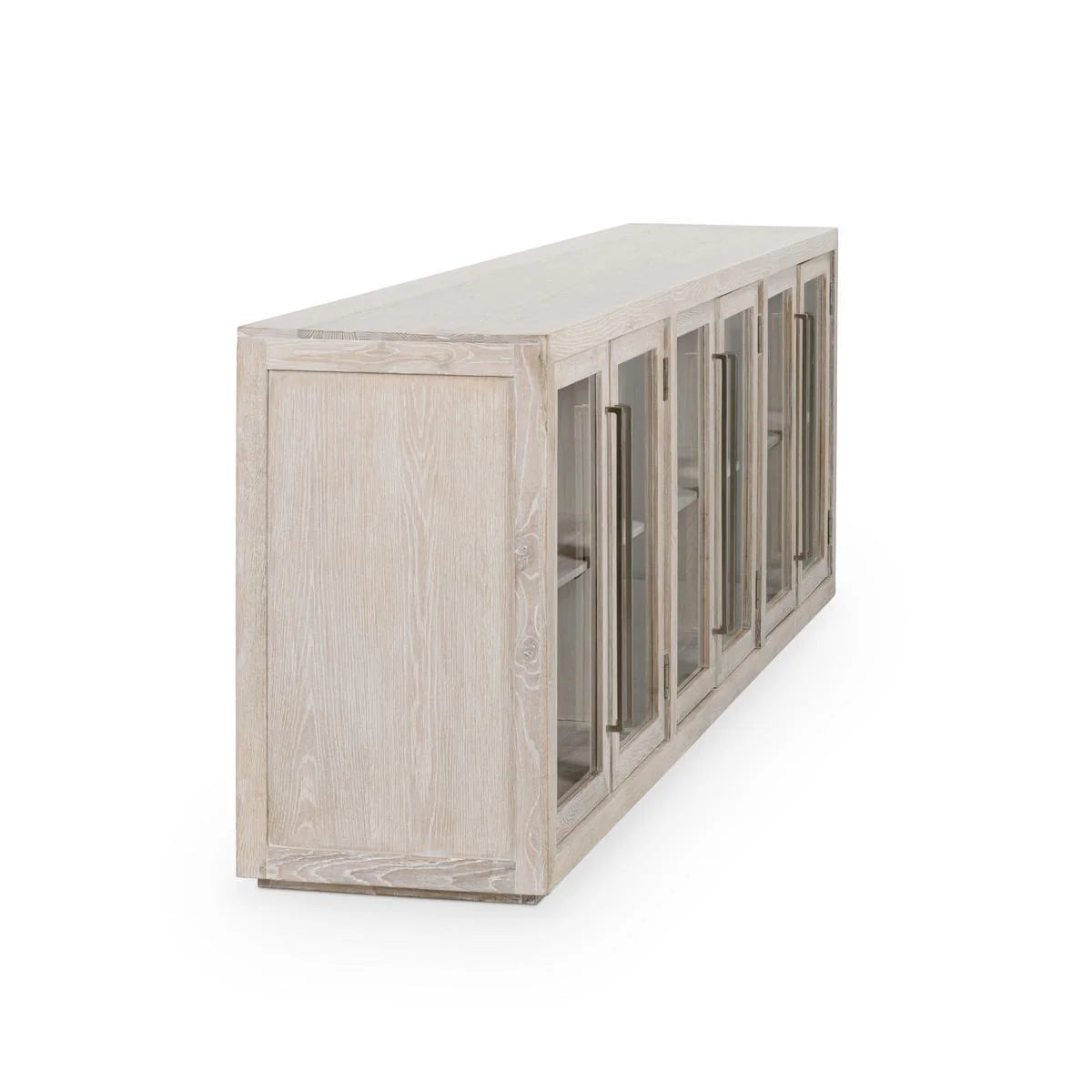 Bradley Oak Wood 6Dr Cabinet White Wash