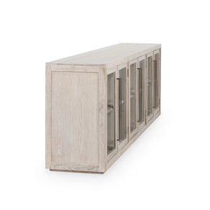 Bradley Oak Wood 6Dr Cabinet White Wash