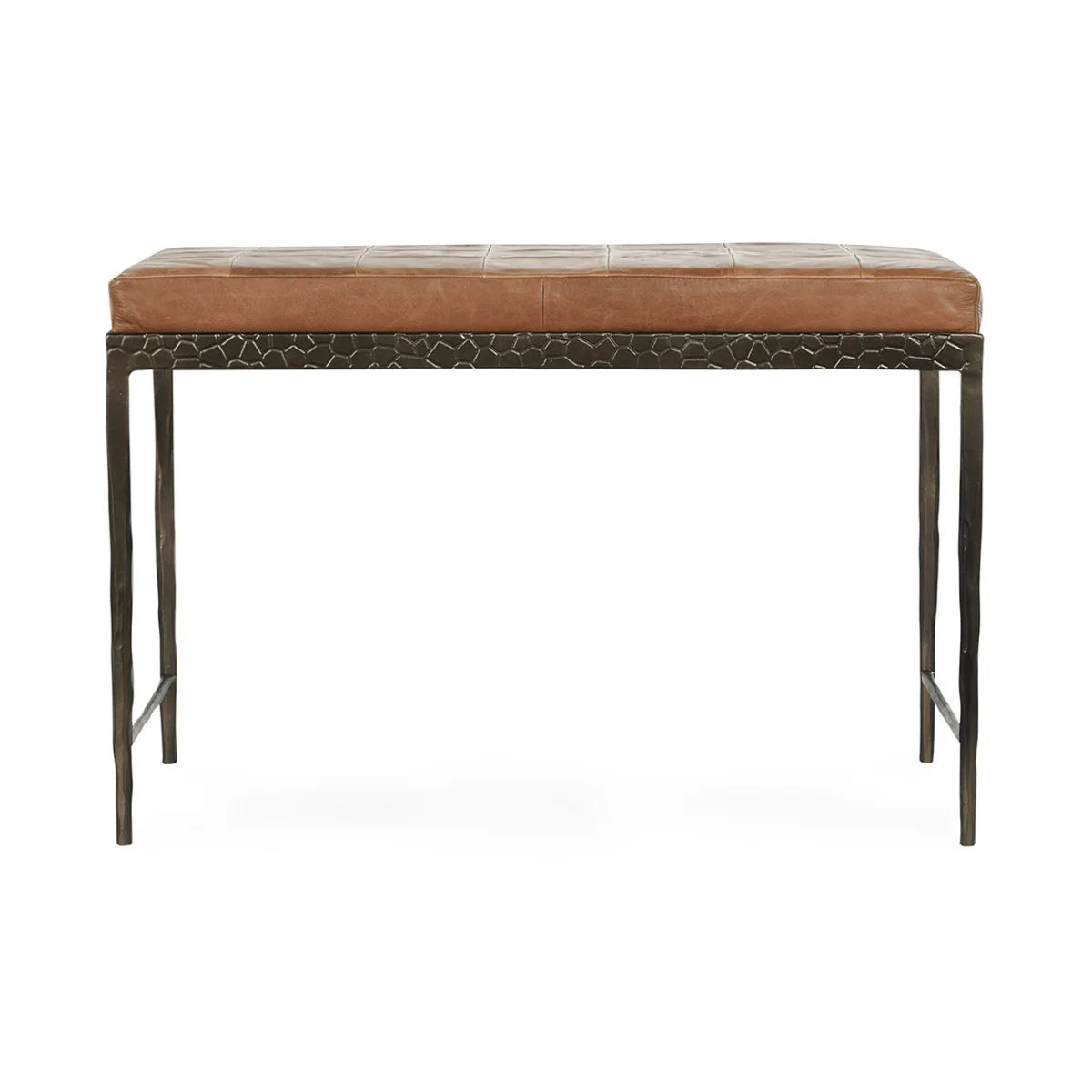 Malo Leather 28" Bench Chestnut