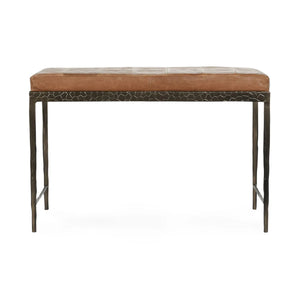 Malo Leather 28" Bench Chestnut