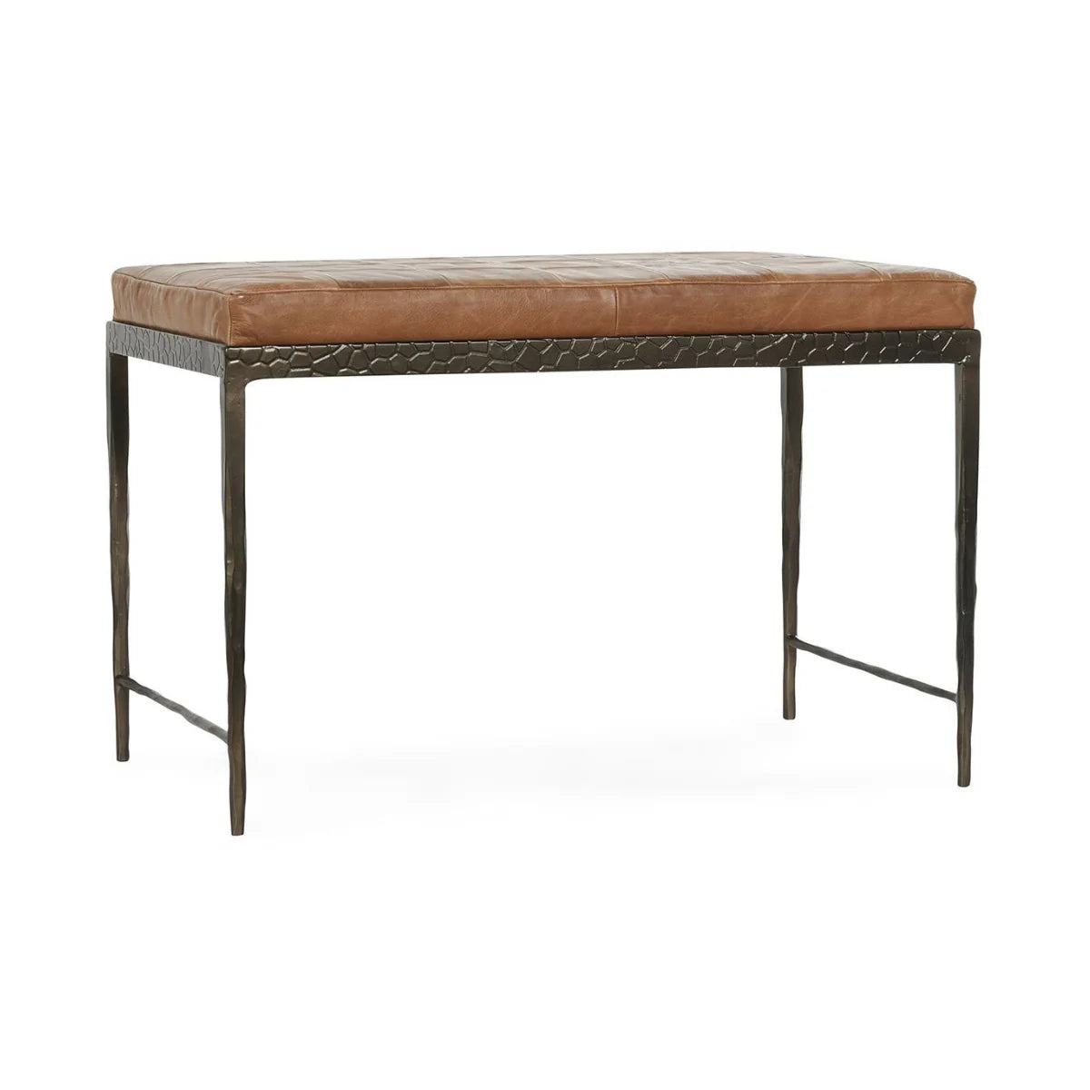Malo Leather 28" Bench Chestnut