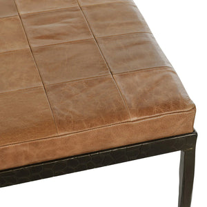 Malo Leather 28" Bench Chestnut