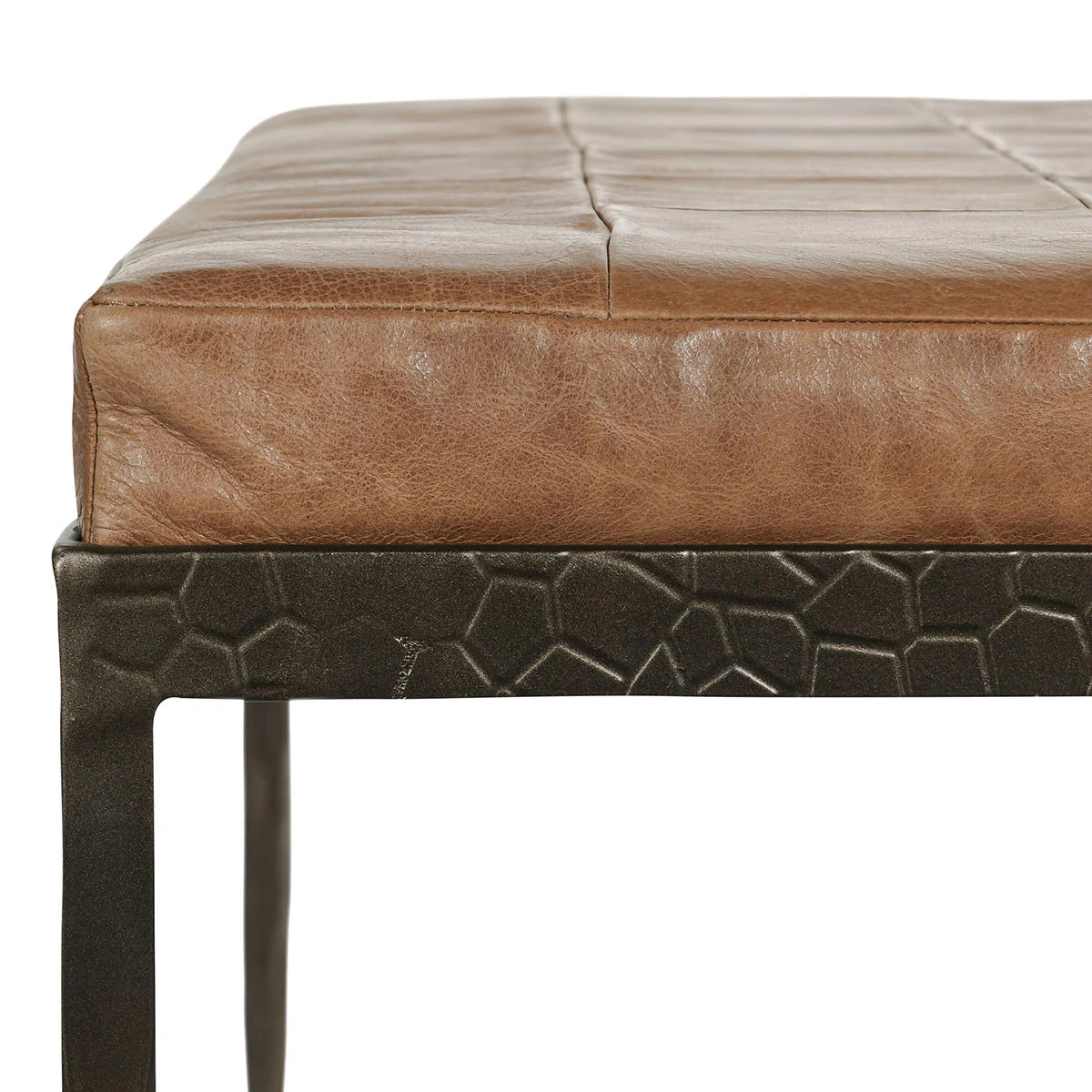 Malo Leather 28" Bench Chestnut