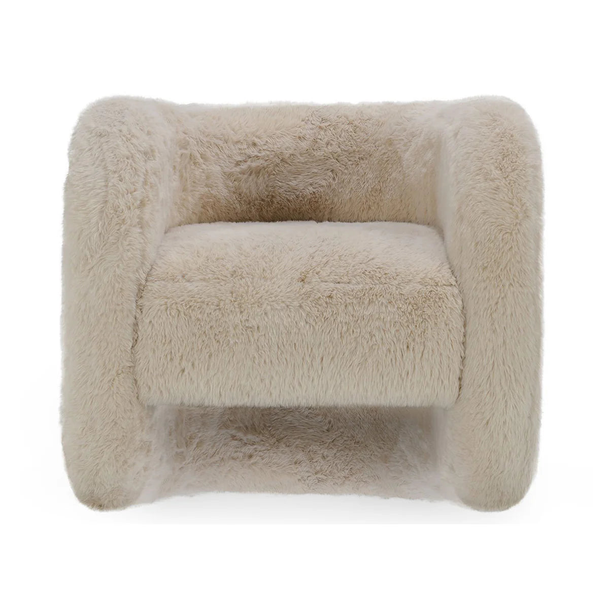 Teddy Plush Accent Chair Beige