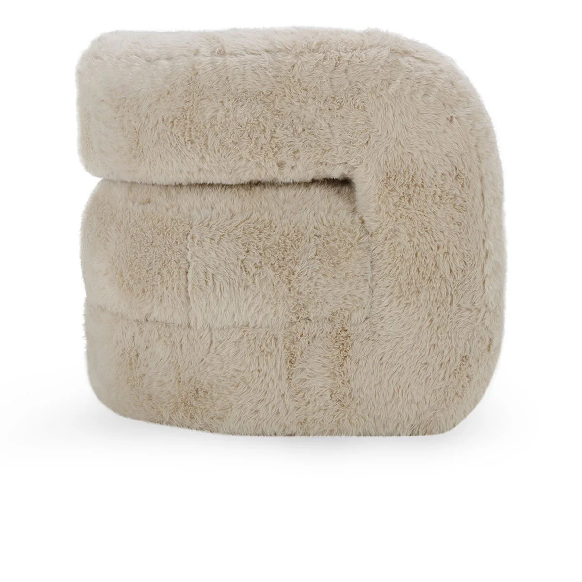 Teddy Plush Accent Chair Beige