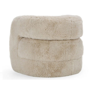 Teddy Plush Accent Chair Beige