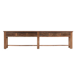 Ezra Reclaimed Wood 6Dwr Console Table Natural
