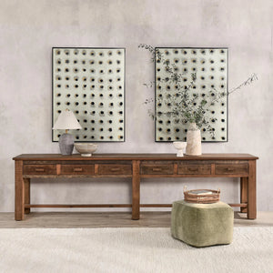 Ezra Reclaimed Wood 6Dwr Console Table Natural