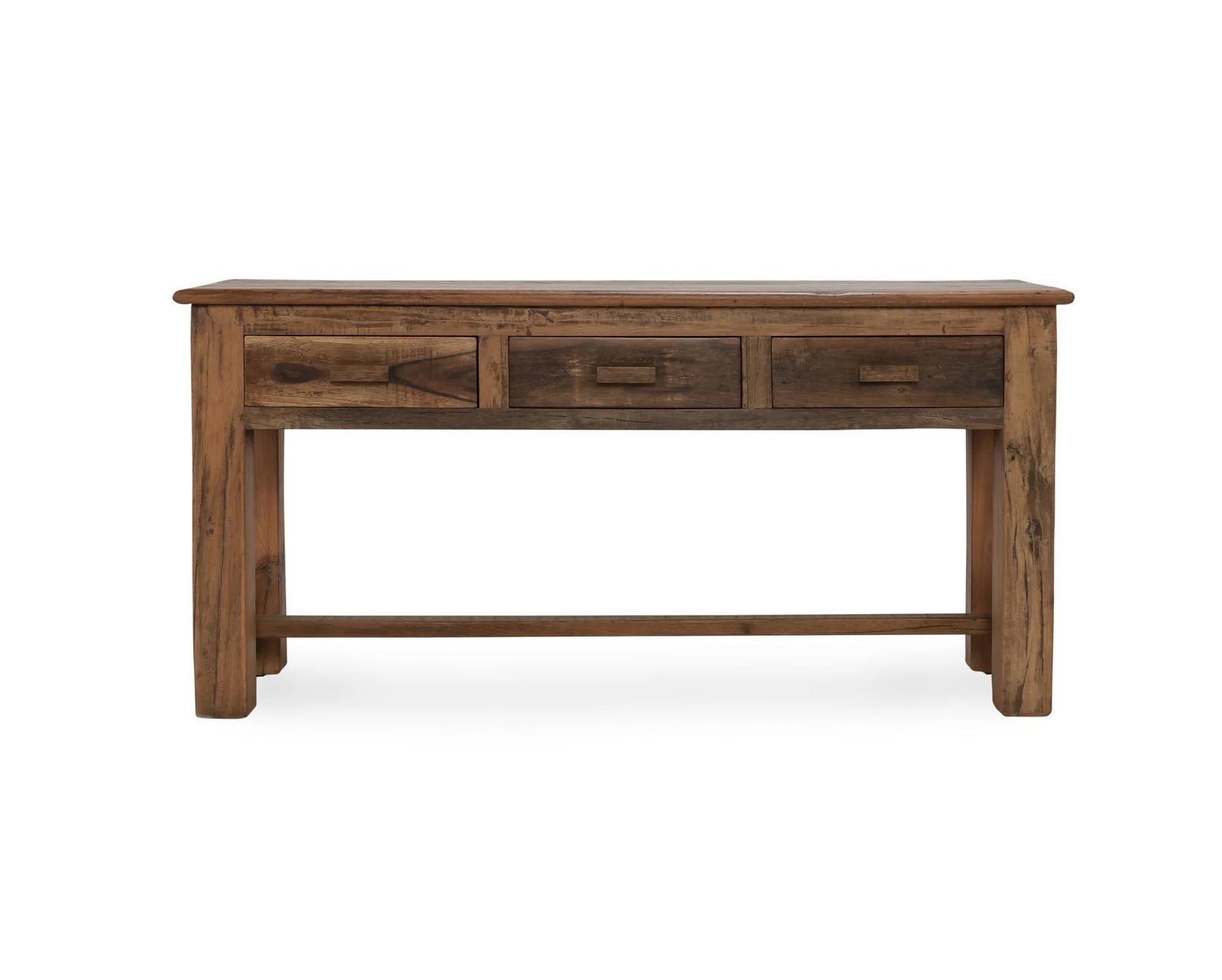 Ezra Reclaimed Wood 3Dwr Console Table Natural