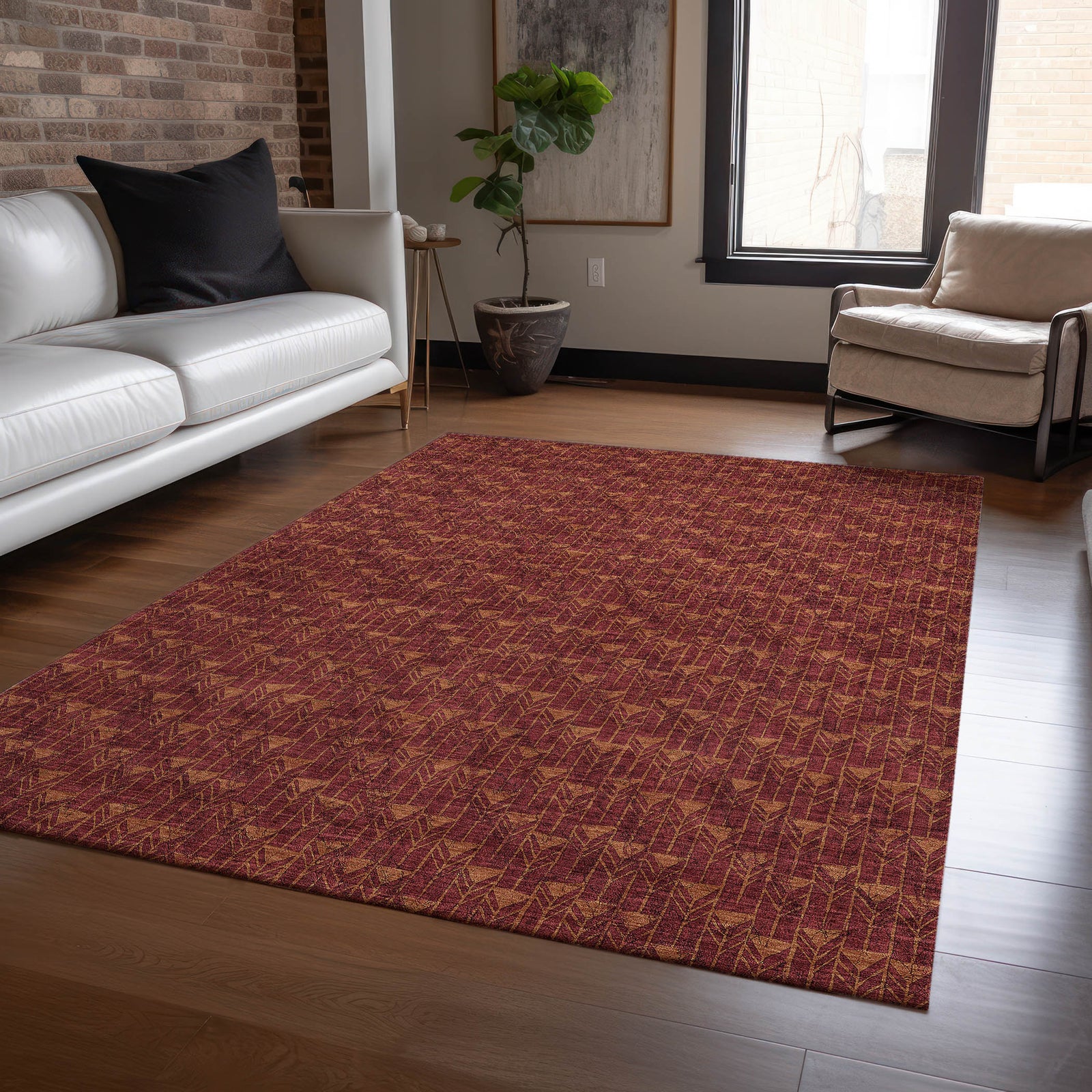 Chantille ACN514 Burgundy Rug