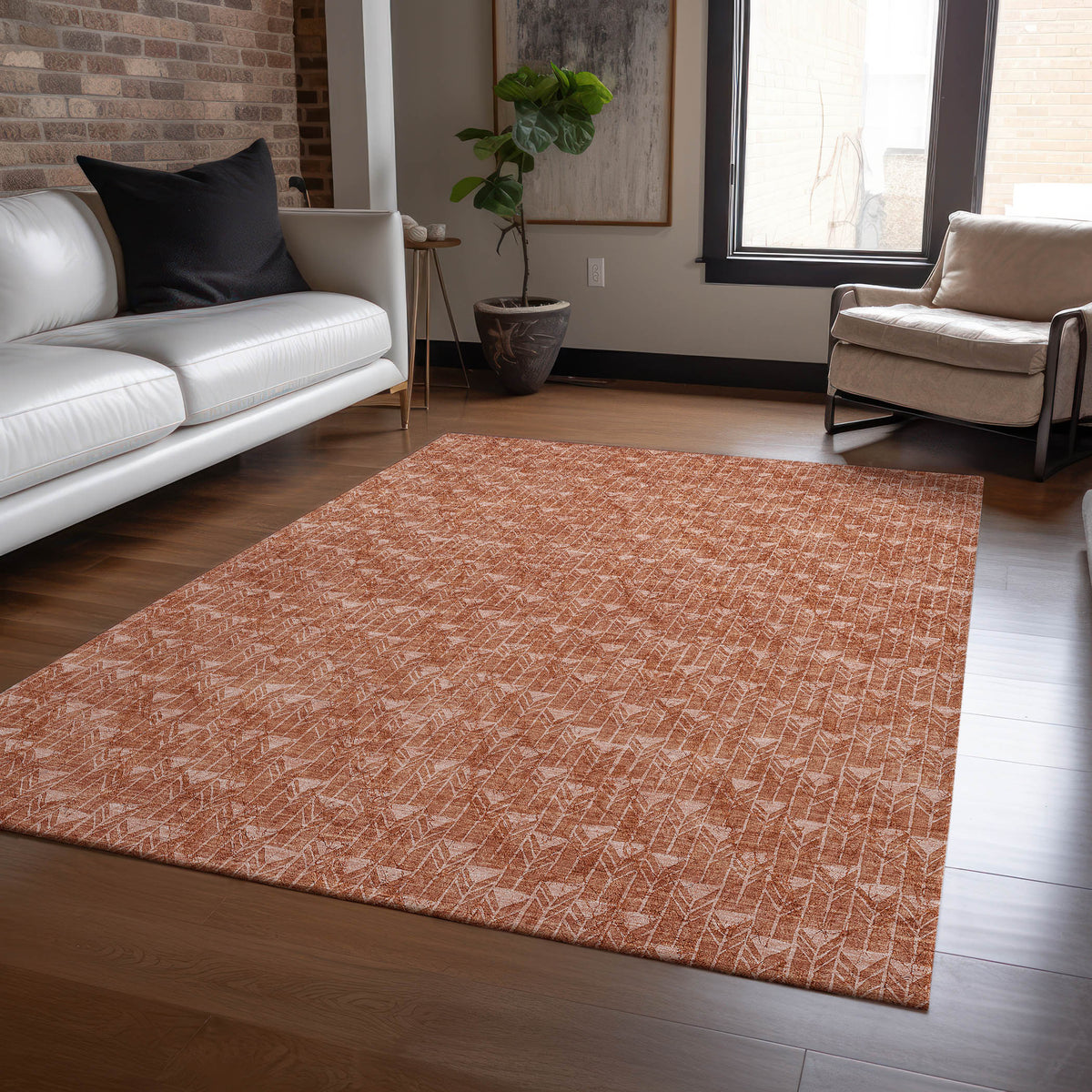 Chantille ACN514 Terracotta Rug