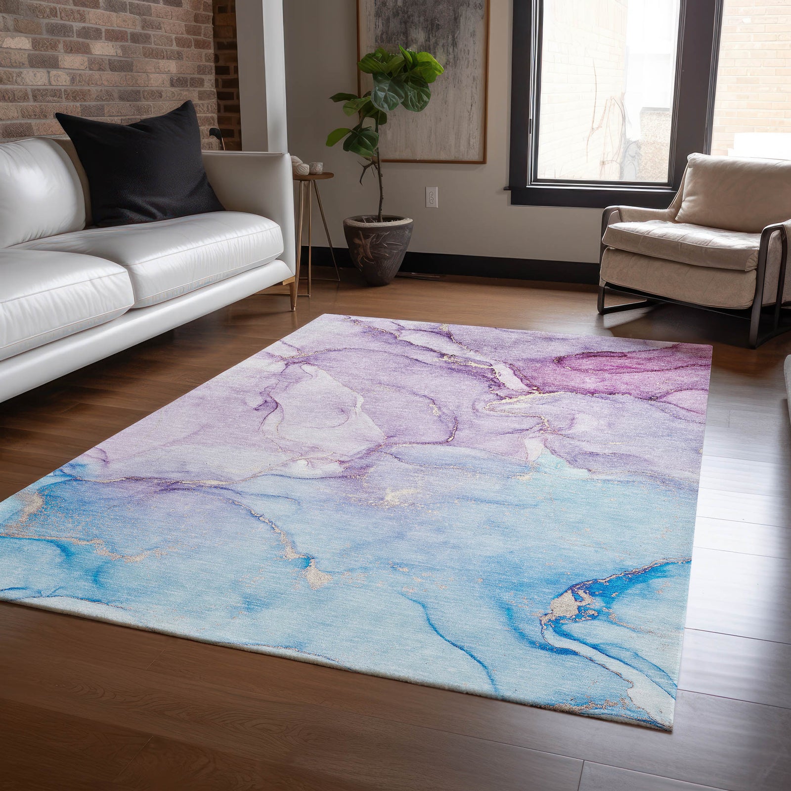 Chantille ACN516 Purple Rug