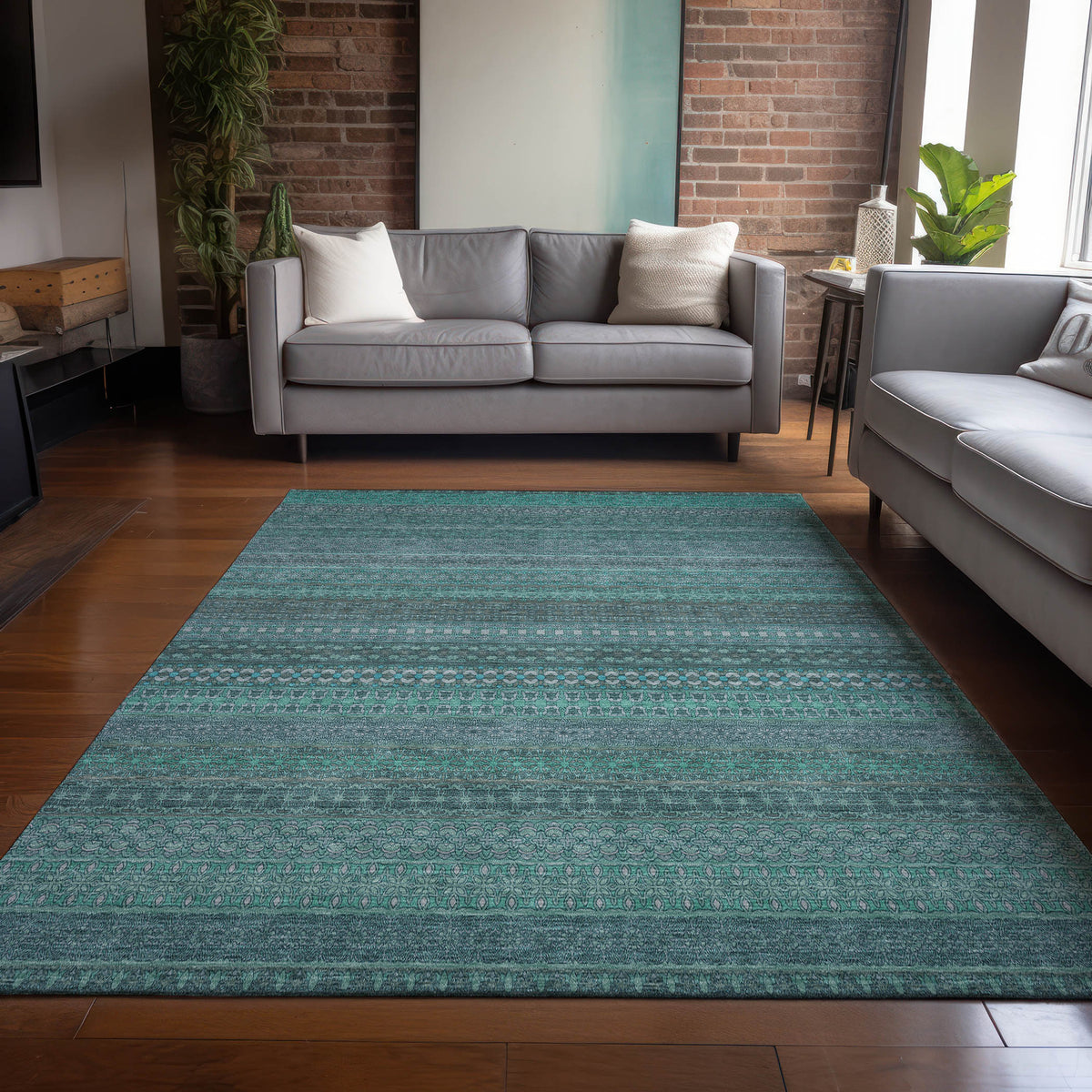 Chantille ACN527 Turquoise Rug