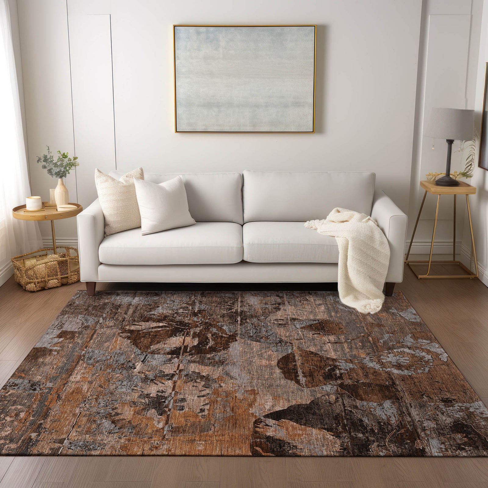 Chantille ACN555 Terracotta Rug