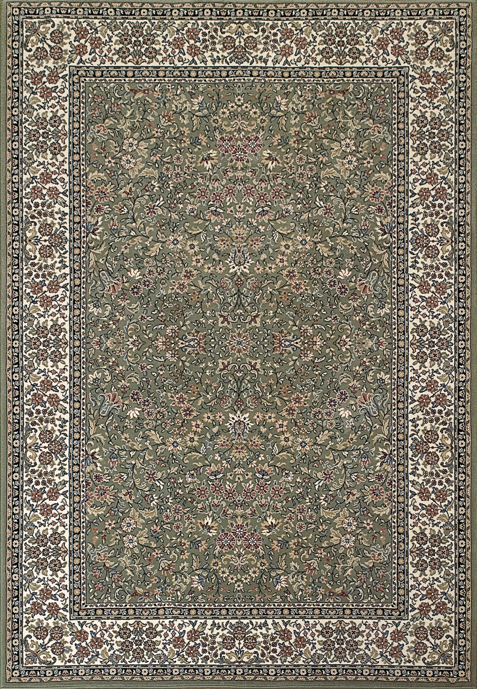 Ancient Garden 57078-4444 Green/Ivory Rug