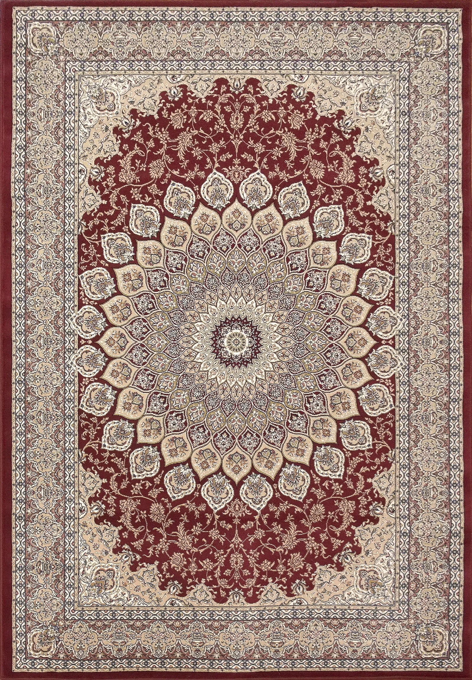 Ancient Garden 57090-1484 Red Rug