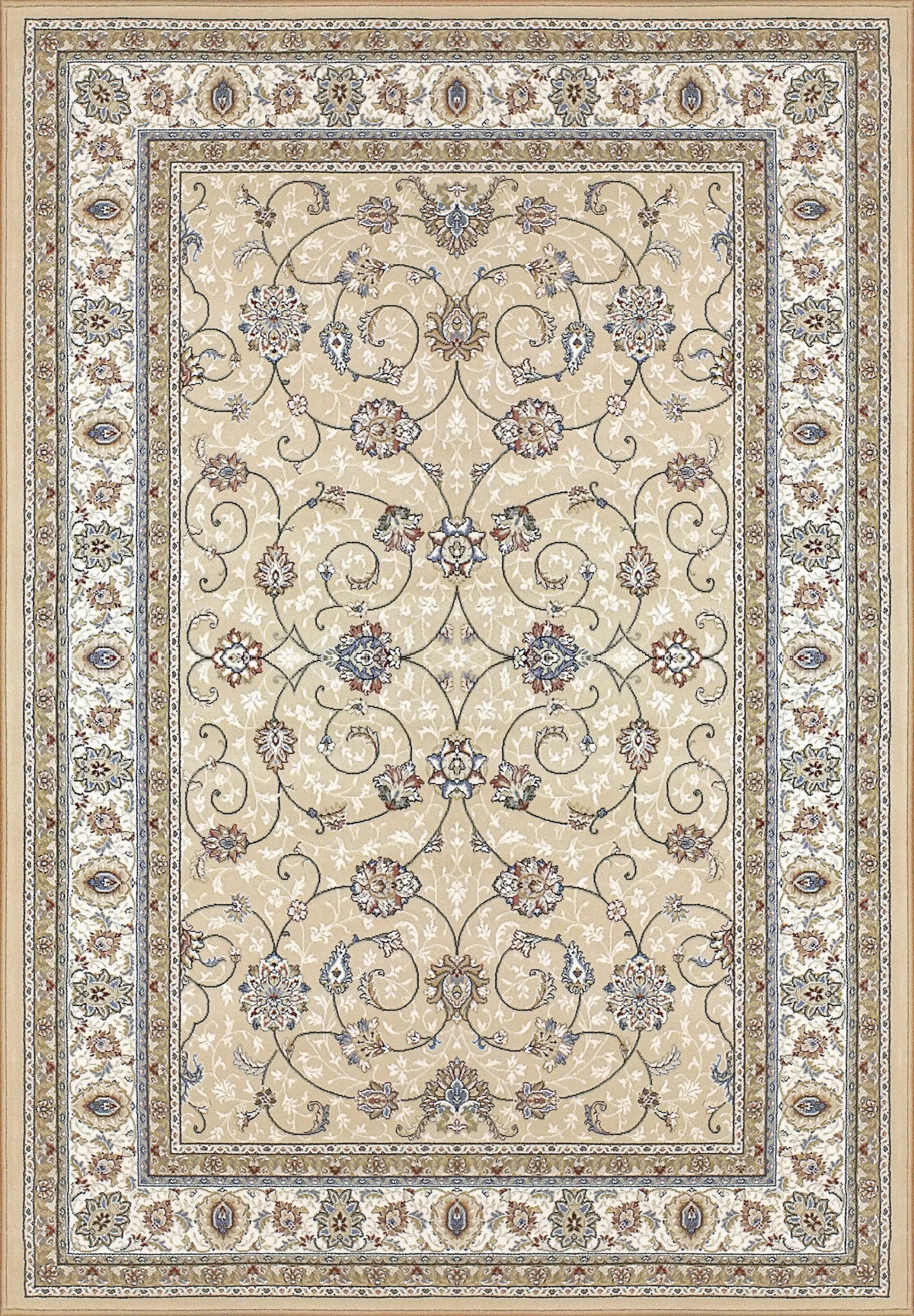 Ancient Garden 57120-2464 Light Gold/Ivory Rug