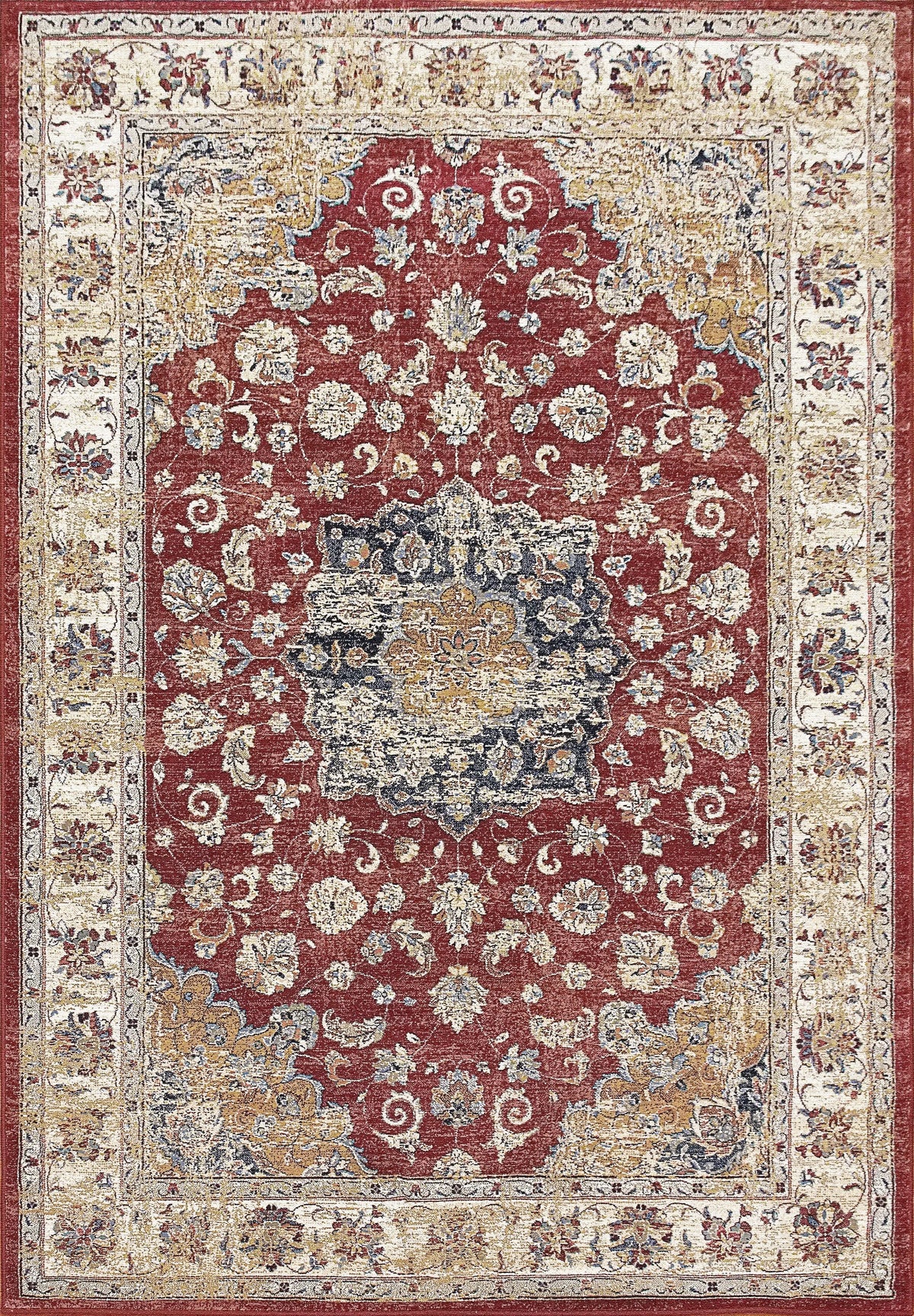 Ancient Garden 57559-1464 Red/Ivory Rug