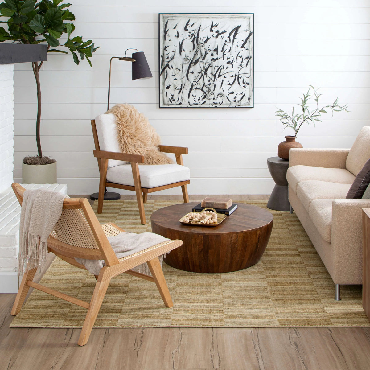 Broken Stripe Flint Rug