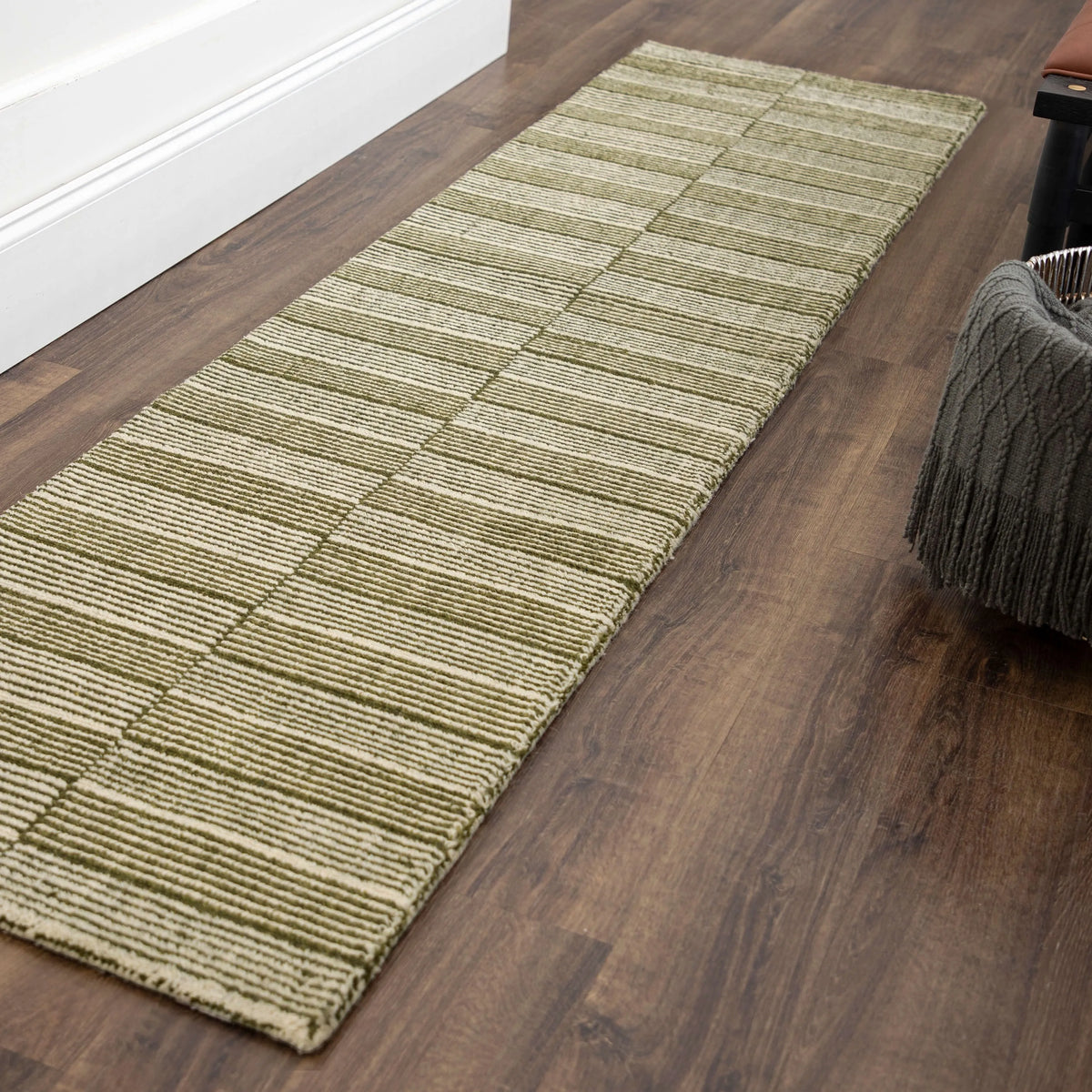Broken Stripe Moss Rug