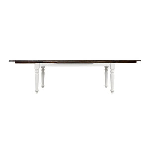 Mountain Retreat Dining Table W/2 Leaves Dark Mocha & Antique White