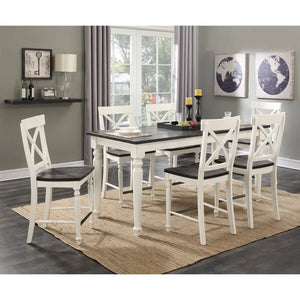 Mountain Retreat Gathering Height Butterfly Leaf Dining Table Dark Mocha & Antique White