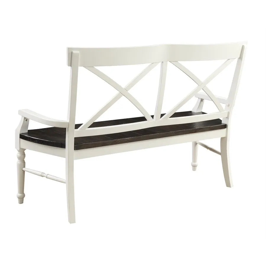 Mountain Retreat Bench Dark Mocha & Antique White