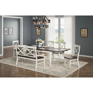 Mountain Retreat Bench Dark Mocha & Antique White